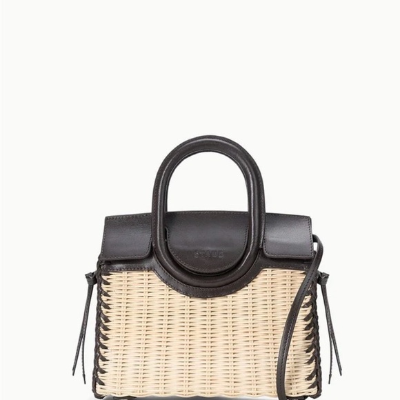 STAUD Handbags - Staud Maude Wicker Carryall - Espresso Brown